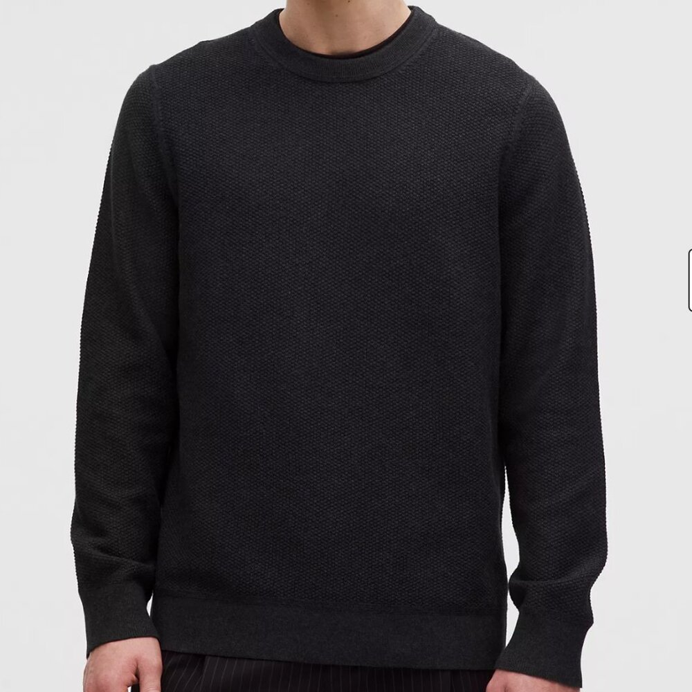Charcoal Knit Crewneck Sweater | Lululemon | Sz L Men's